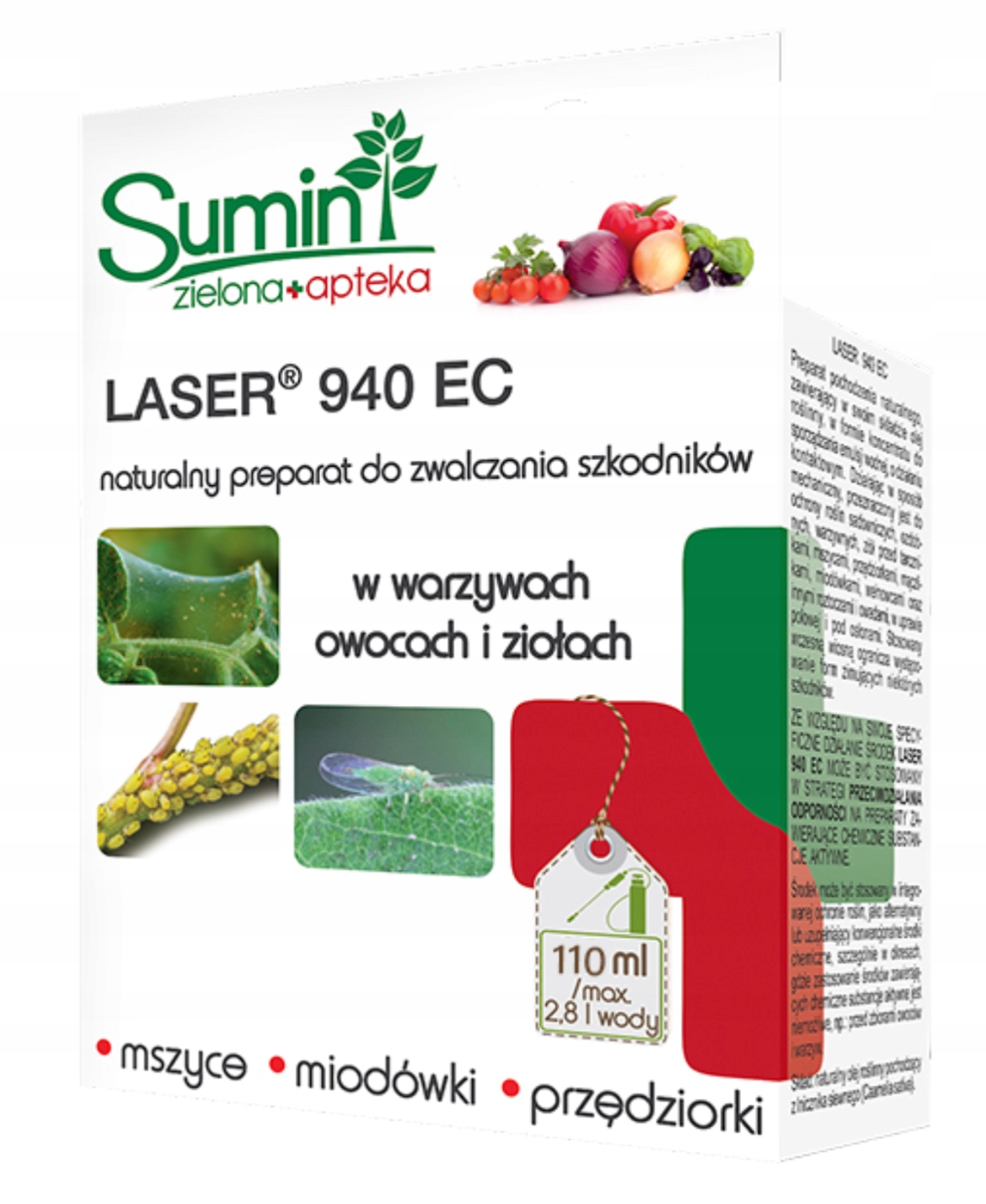 

Laser Warzywa Zioła 110ml Owadobójczy Mszyce Tarcz