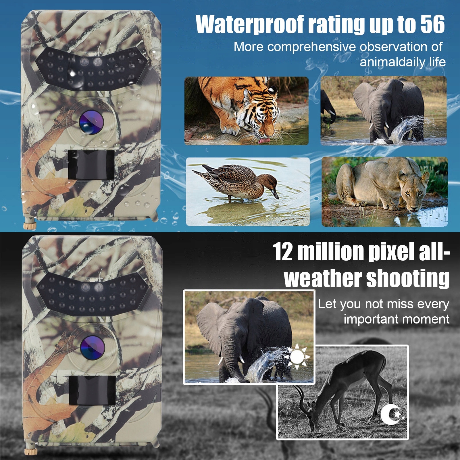 KAMERA MYŚLIWSKA HD 16MP 1080P ZEWNĘTRZNE Stan opakowania oryginalne