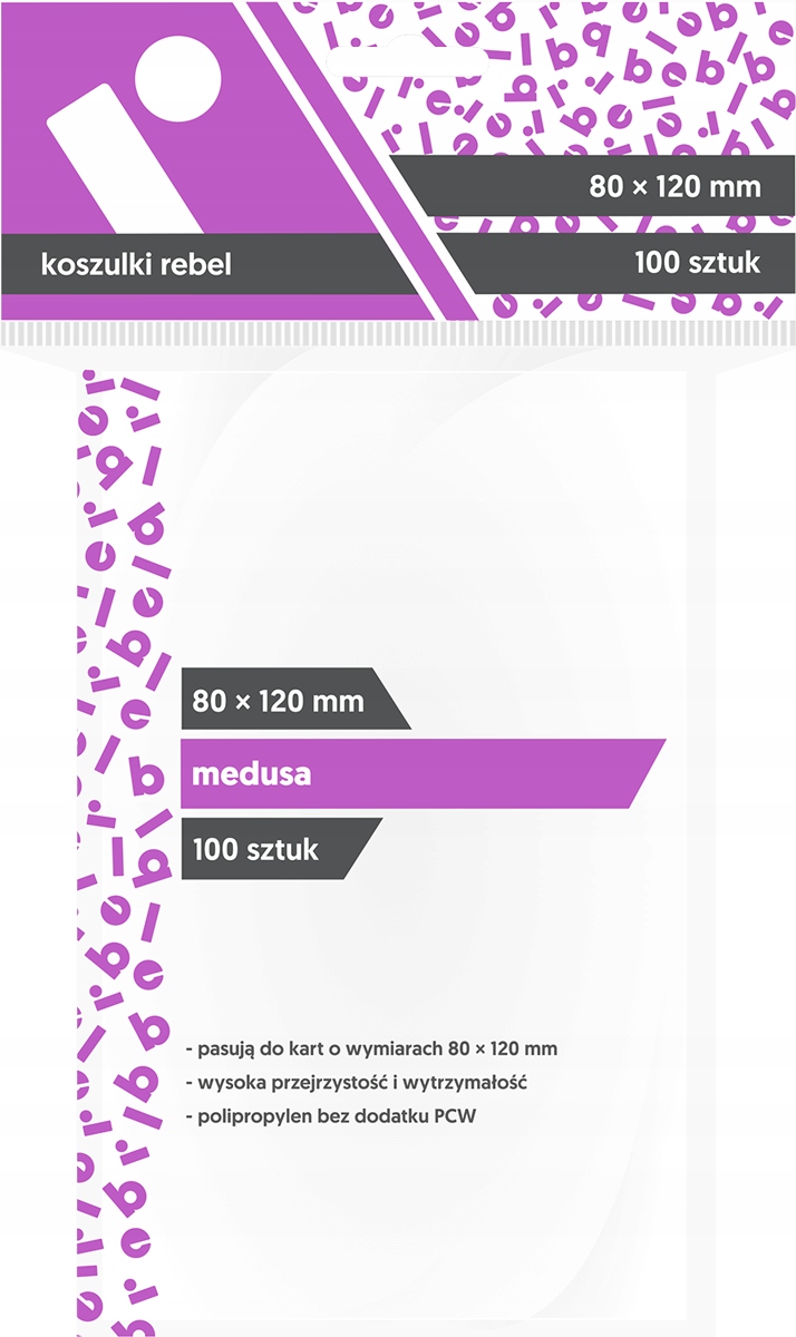 

Koszulki na karty Rebel (80x120) Medusa 100 sztuk