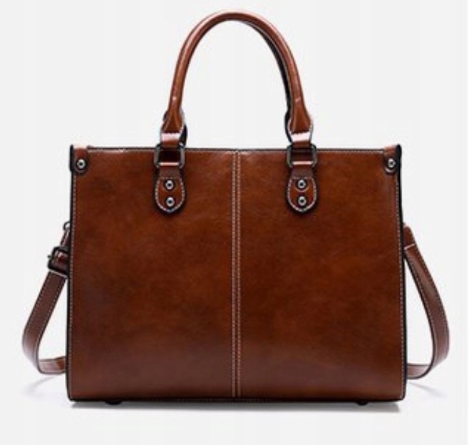 

Torebka Aktówka Shopper Bag Teczka Jasno brązowa
