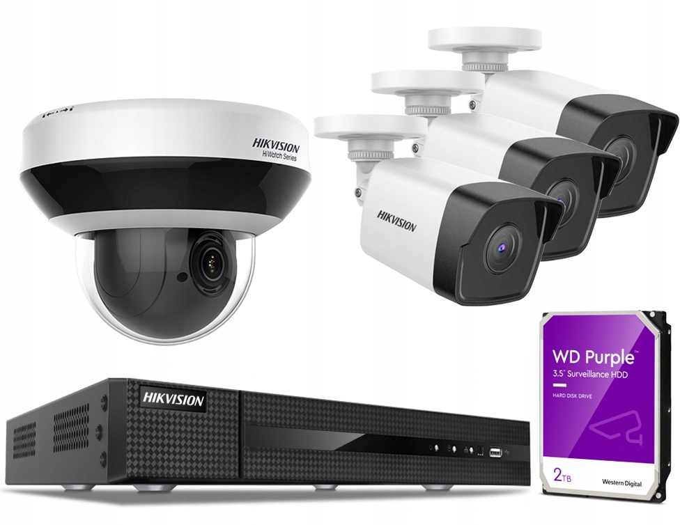 Monitorování Hikvision Sada 4MPX Ptz Tubusové Kamery