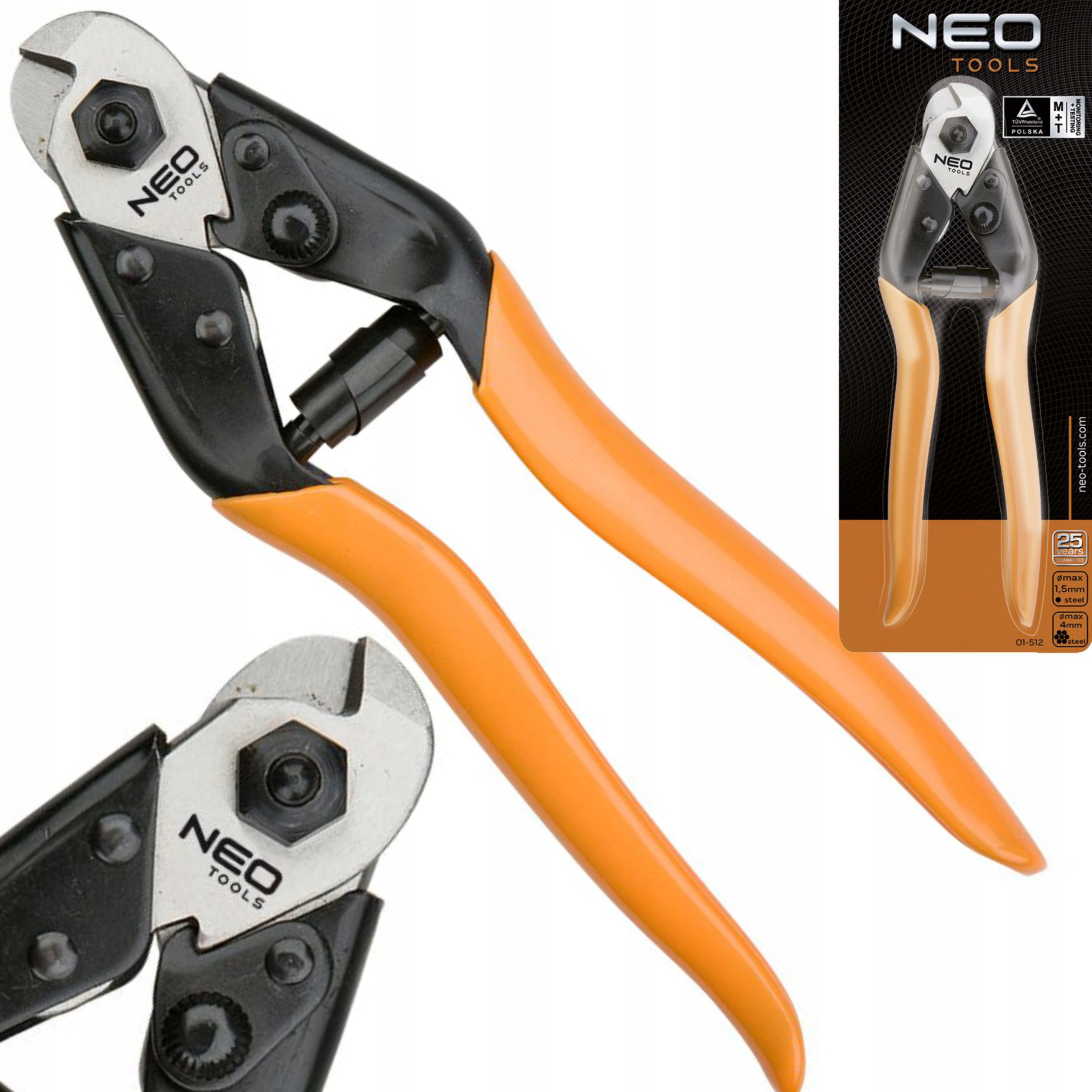 

Neo Nożyce Do Drutu I Linek Stalowych 190MM 01-512
