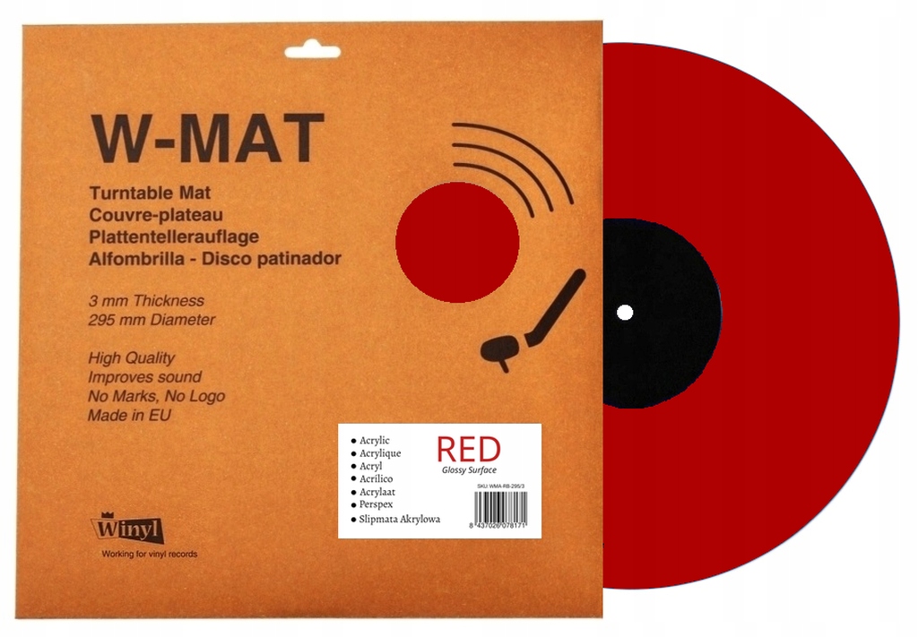 Mata akrylowa Winyl W-mat Acrylic kolor Czerwony
