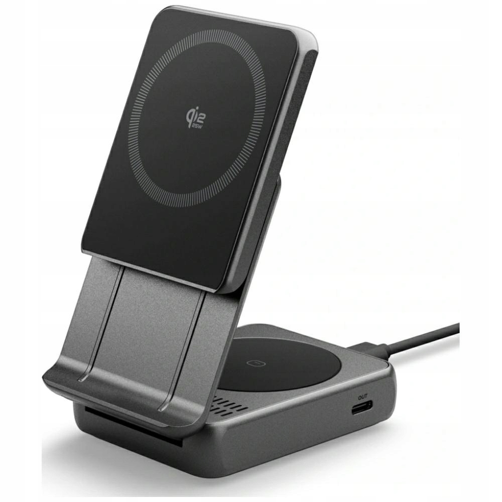 Indukční nabíječka 2v1 Spigen Essential Qi2.2 25W MagSafe černá