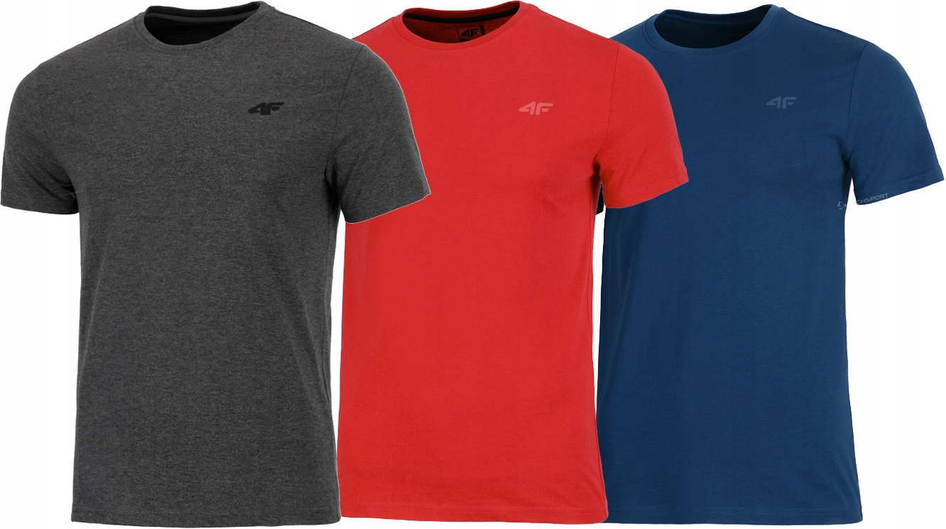 

4F Zestaw 3szt. Męska Koszulka T-shirt / XXXL 3XL