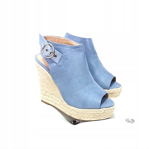 

Sandały Na Koturnie Eco Zamsz Espadryle L623