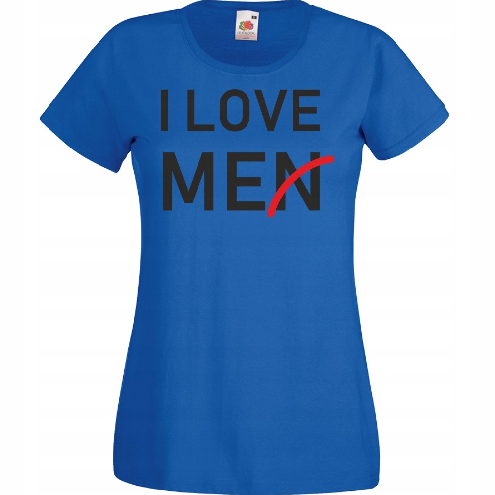 

Koszulka zabawna i love me M niebieska
