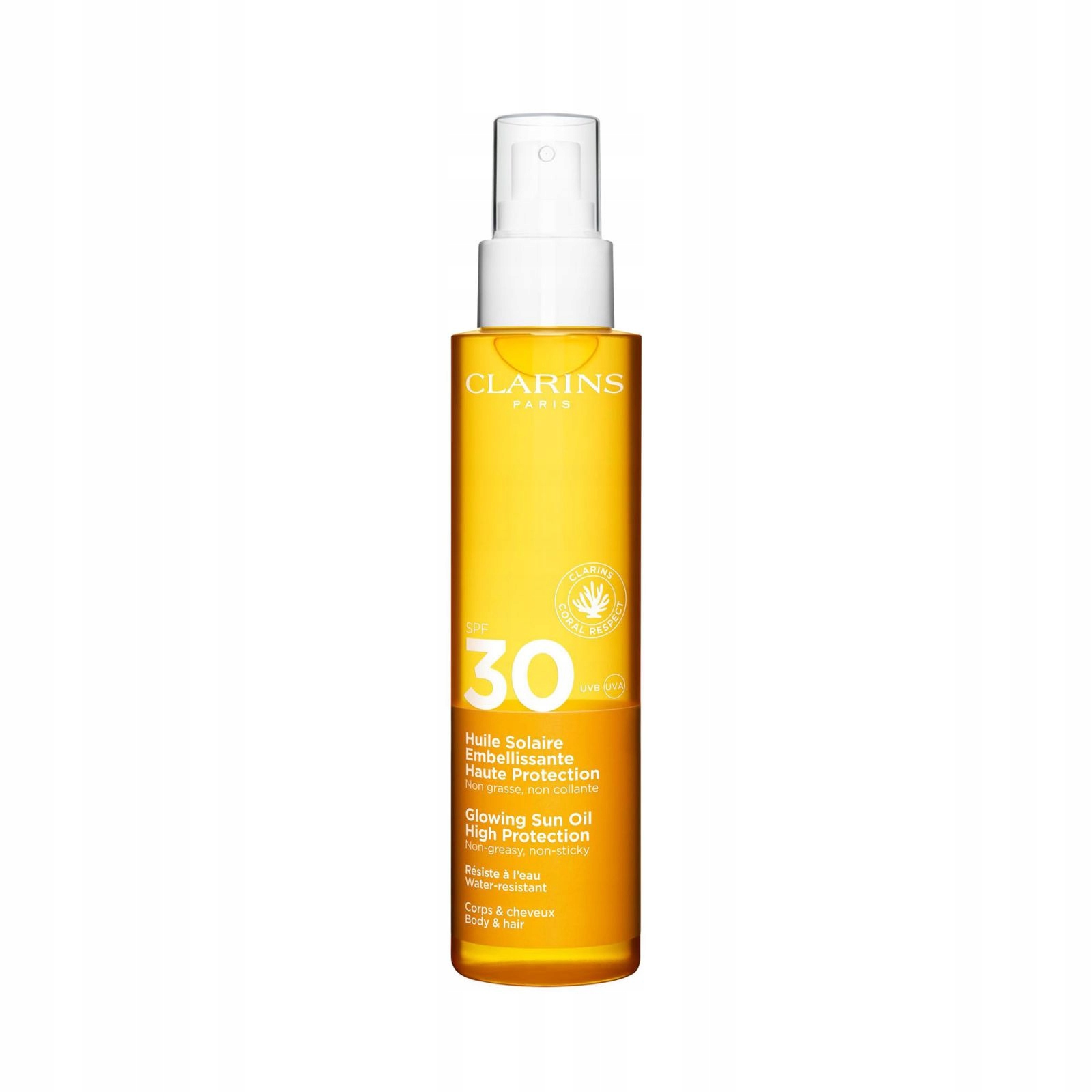 Clarins Zářivý Slneční Olej S Vysokou Ochranou SPF30 150 ML