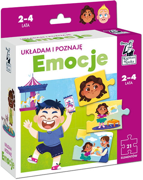 

Puzzle Układam i poznaję Emocje 2+ Kapitan Nauka