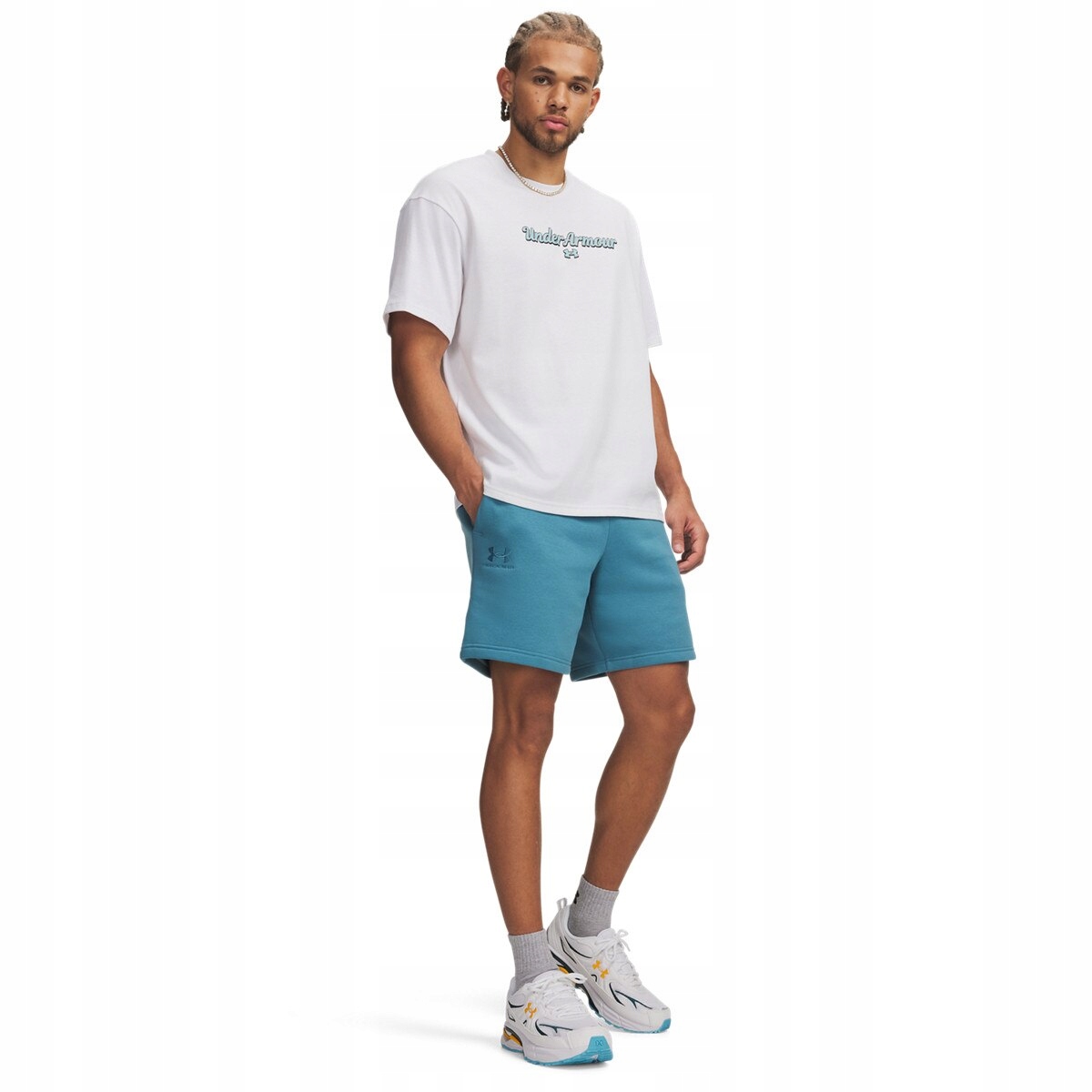 Męskie spodenki dresowe Under Armour Ua Icon Fleece Short Niebieski L