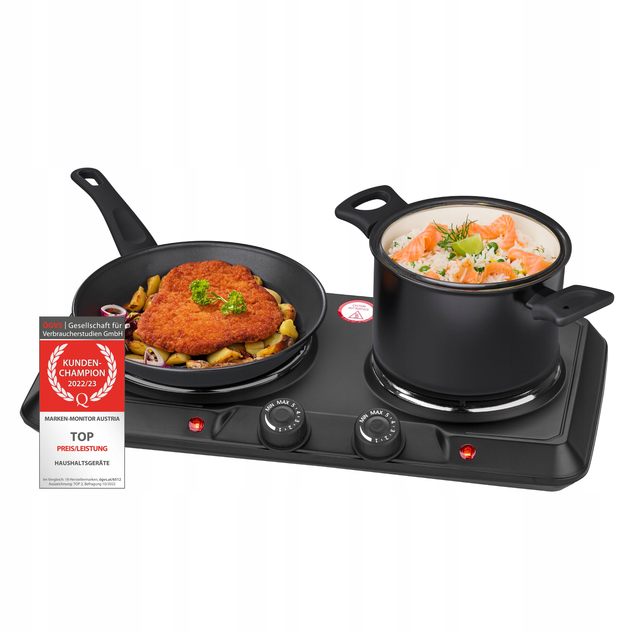 Kuchenka Turystyczna Elektryczna 2 Palniki Żeliwne 2500W 230V Działka