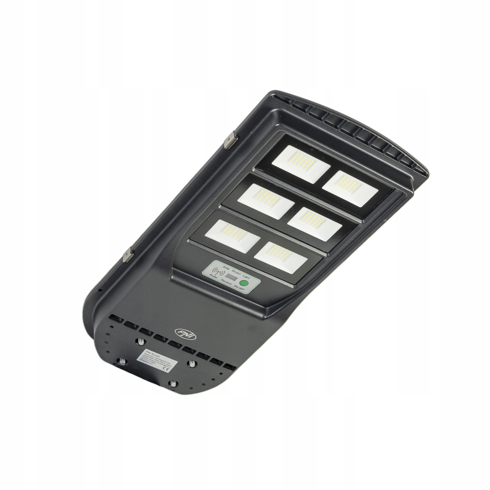 Pni SL220 200W lampa pouličného osvetlenia, so vstavaným 15W solárnym panel