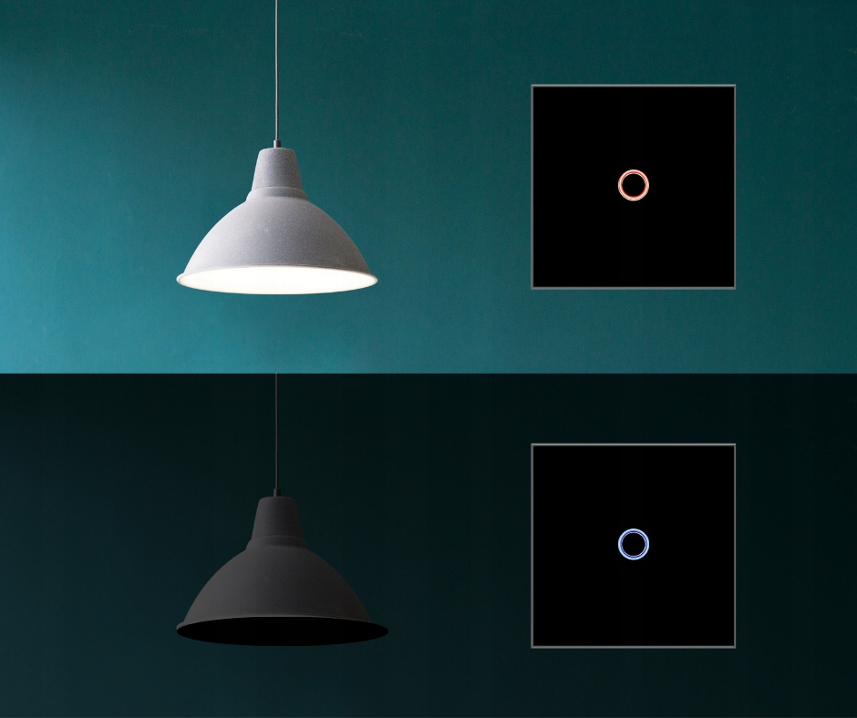 WŁĄCZNIK ŚWIATŁA DOTYKOWY SZKLANY SZKŁO POJEDYNCZY CZARNY LED fi60 BarON Marka BarON