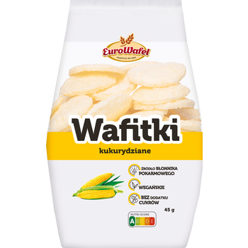 Levně 18x 45g Eurowafel Wafitky s kudrnatými oplatkami Karton