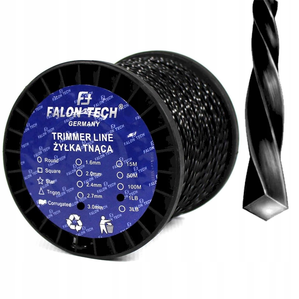 

Żyłka Tnąca Do Kosy Karbowana 3,0 mm 1LB 78 m