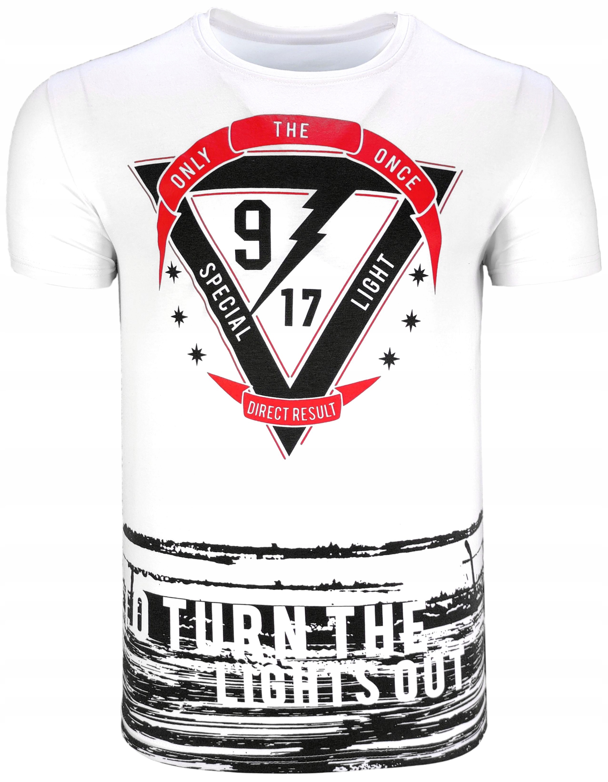 

Koszulka męska t-shirt biały Special T1296 r. XL