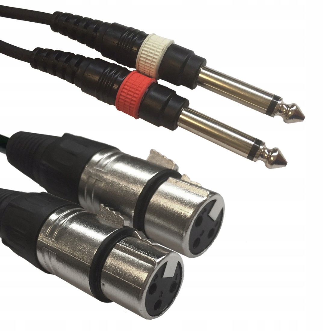 

Przewód 2 x Xlr żeński 2 x duży jack mono 3m