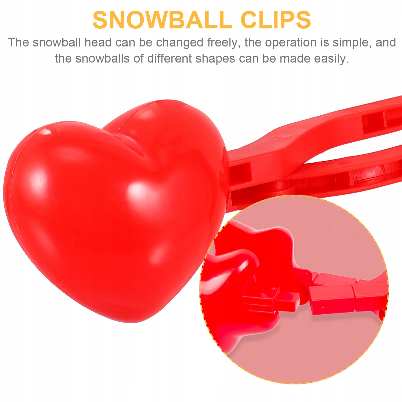 3Pcs Snowball Clips Winter Outdoor Plaything Model 34809054