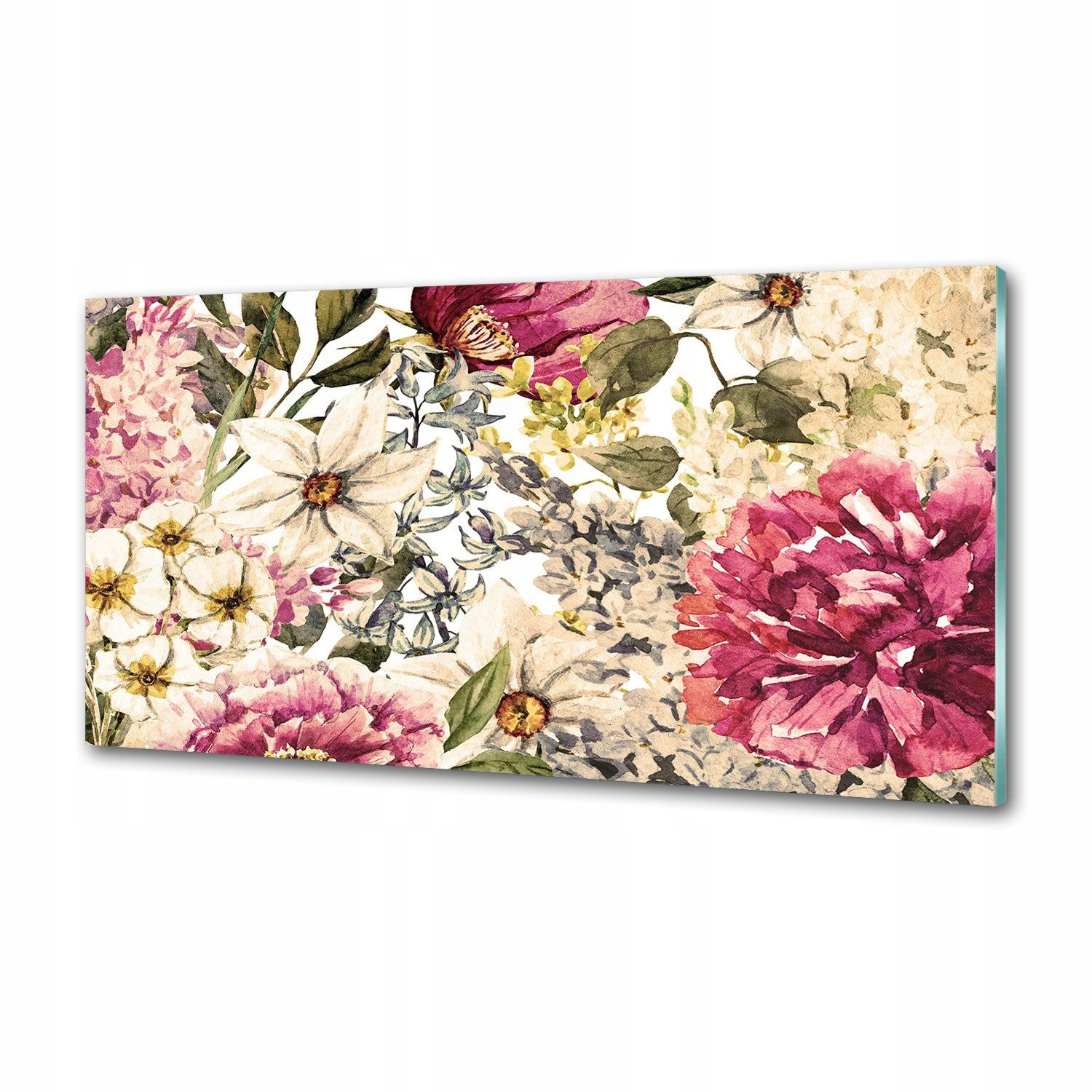 Panel do kuchyne Kvetinový vzor 120 x 60 cm Lepidlo