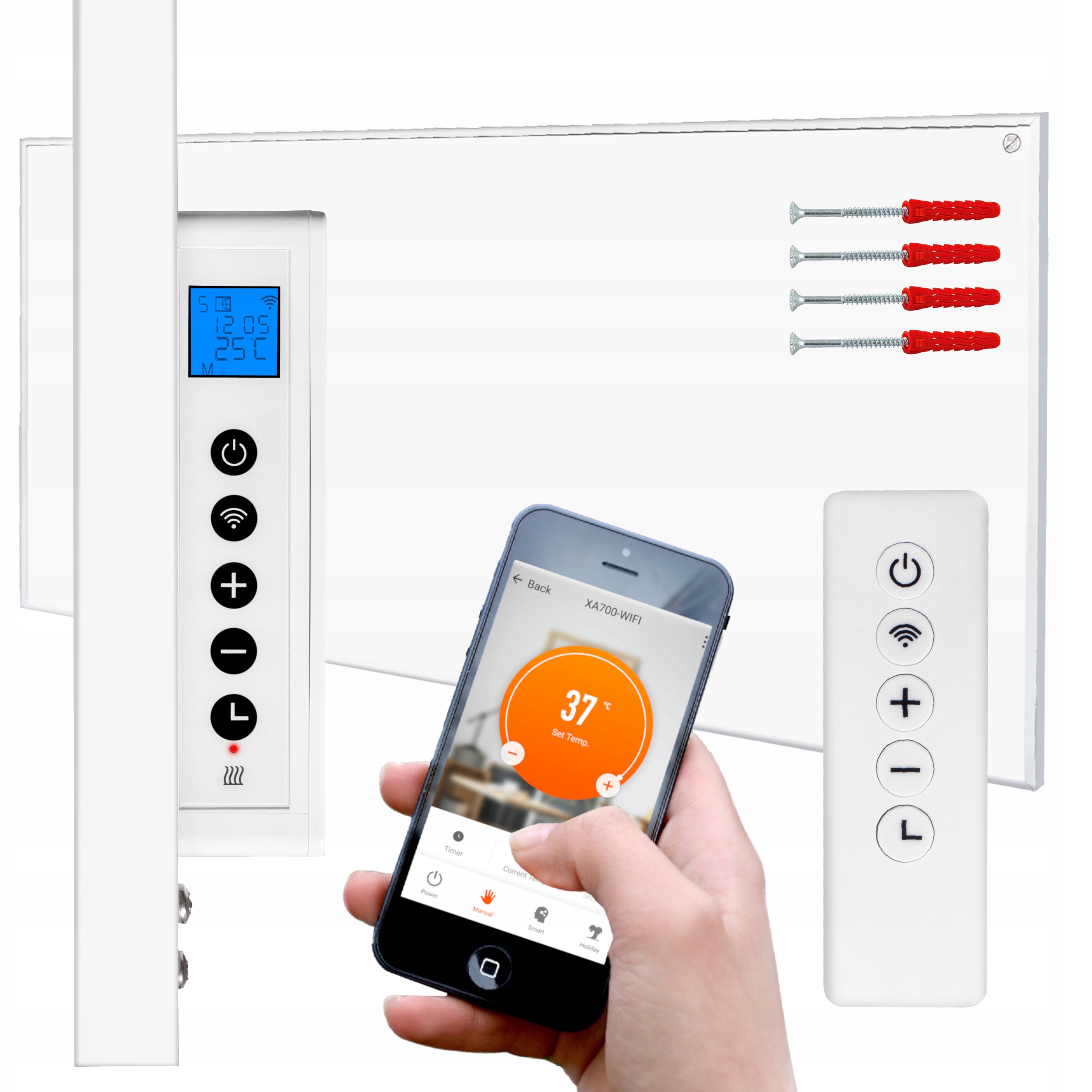 Grzejnik Promiennik Ir Podczerwień 850W WiFi Pilot
