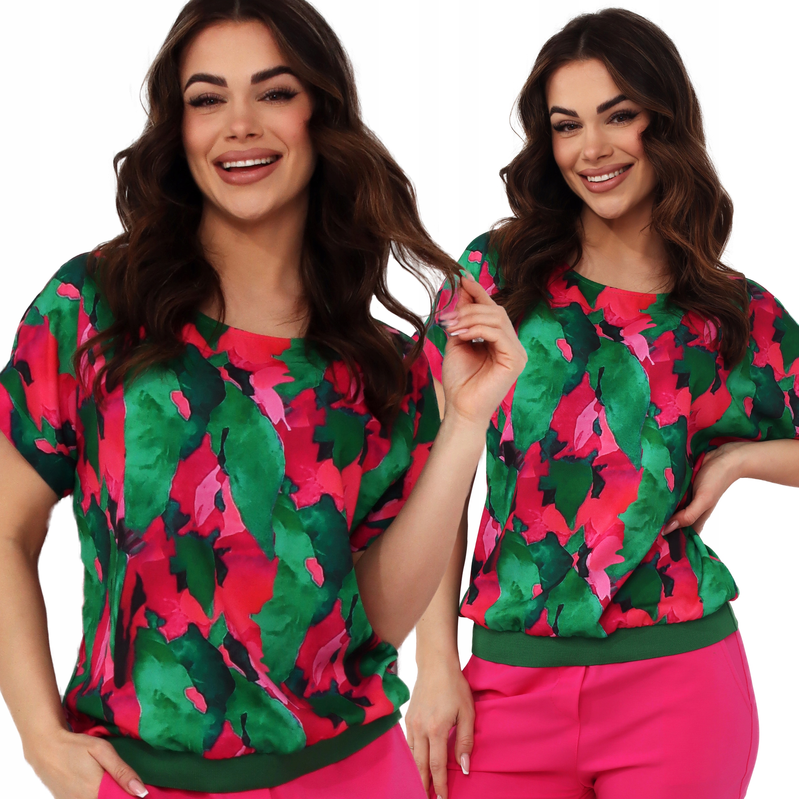

Bluzka Damska Koszulka T-shirt 40/42 L/XL Zielona