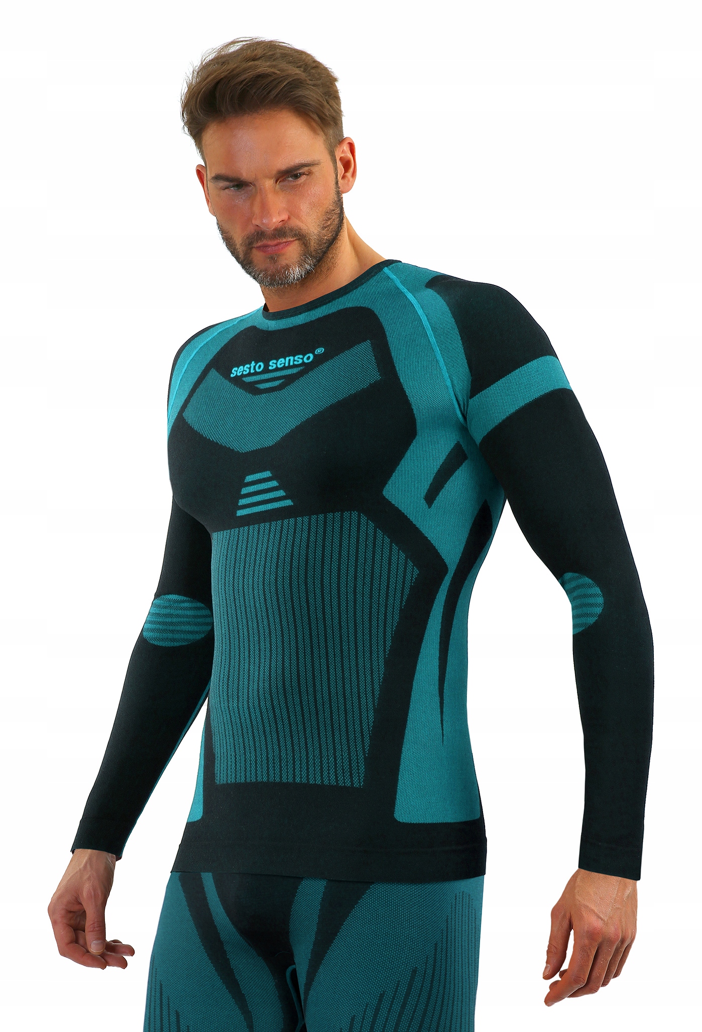 Sesto Senso termoaktivní pánské spodní prádlo s dlouhým rukávem, velikost XL, zelená