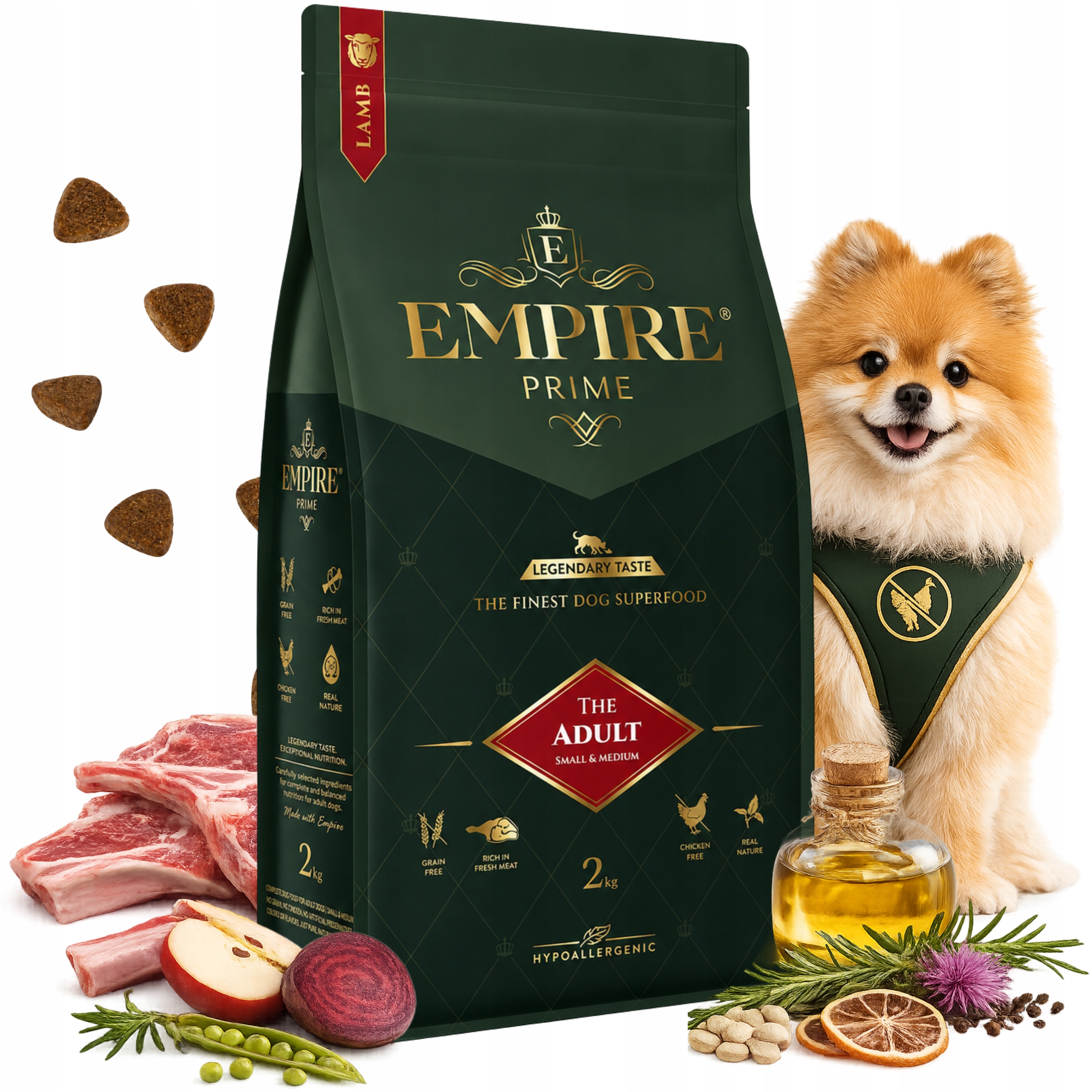 Karma Dla Dorosłych Pomeranianów Bez Kurczaka 2kg Empire Prime