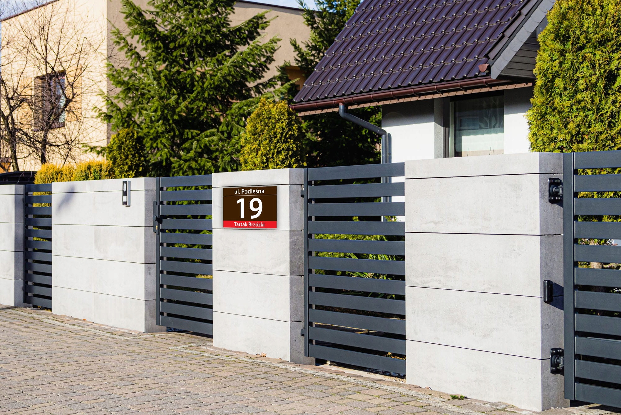 Tablica adresowa z numerem domu 40 x 30 cm Marka inna