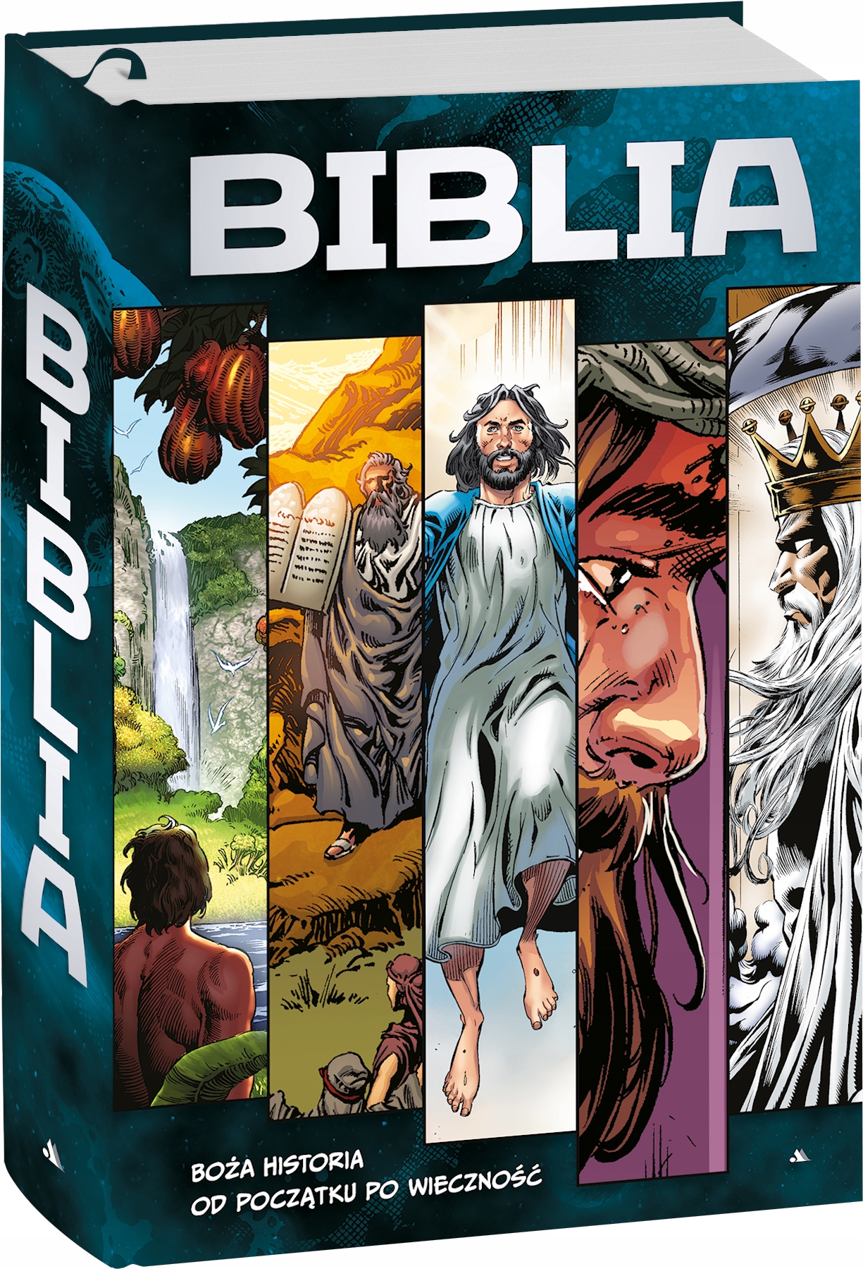 Tvrdá vazba Bible v komiksu komiks děti kniha písmo svaté barevné
