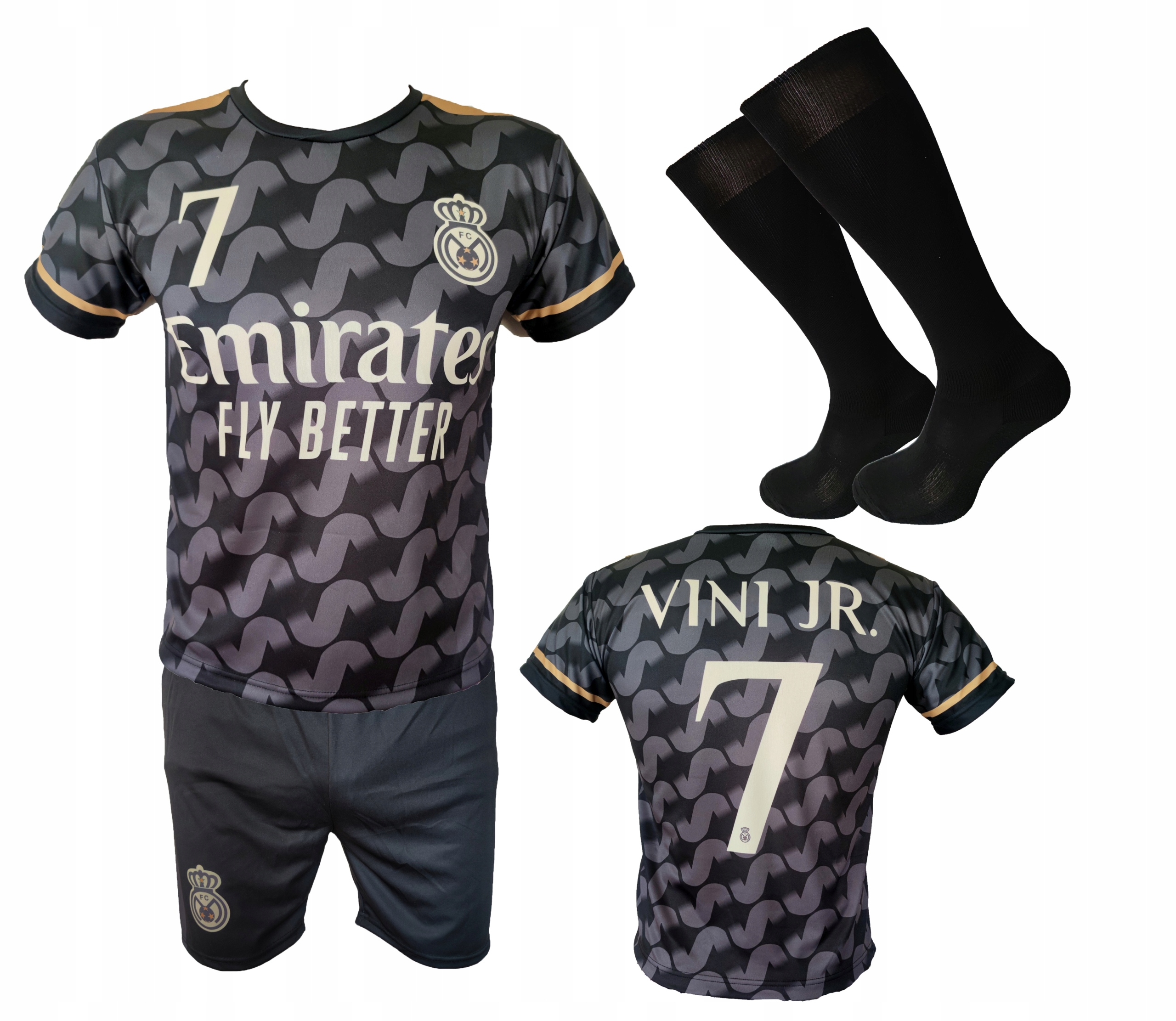 Vini Jr komplet strój piłkarski Madryt Bg 122