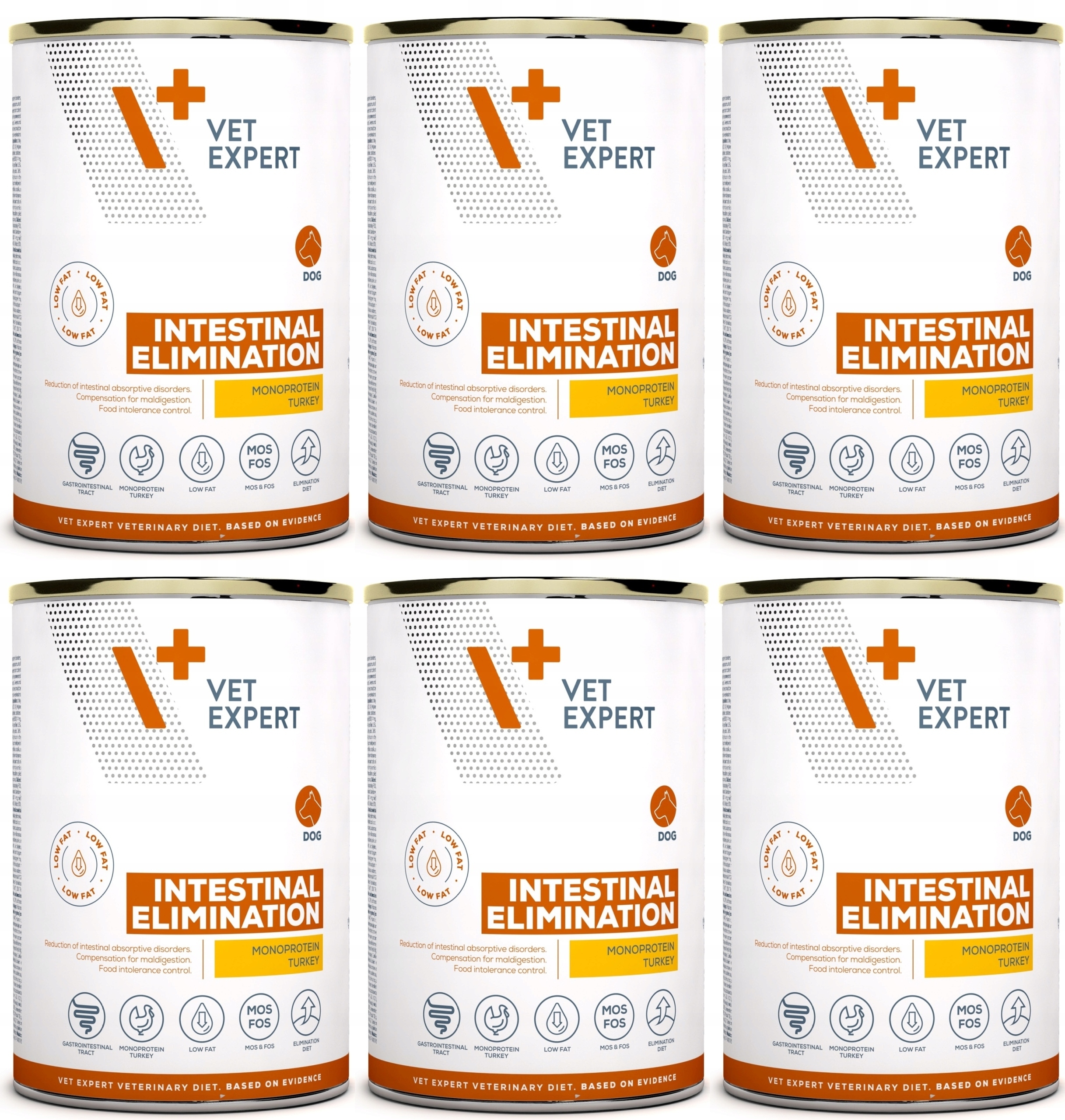 4T VetExpert Dog Intestinal Elimination Low Fat 6 x 400 g
