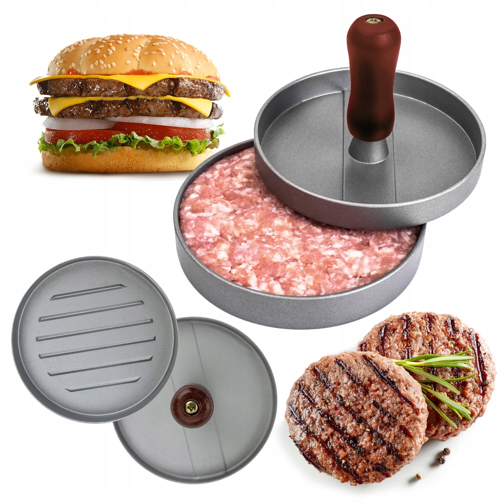 

Foremka prasa do burgerów kotletów 11cm