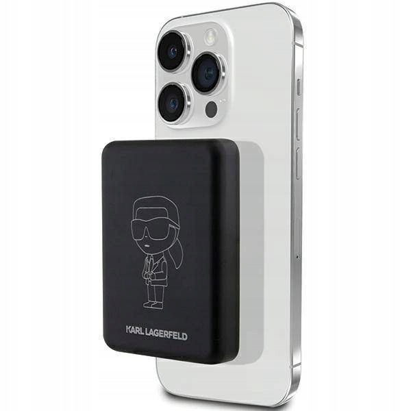 Karl Lagerfeld Indukční powerbanka KLPBM5KIOTTGK 5000 mAh černá/černá Nft