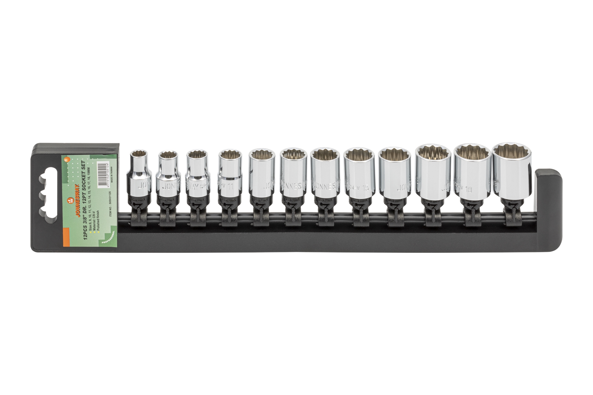 Zestaw 12szt. nasadek 3/8'' 12-kątnych metrycznych S05H3112S Jonnesway