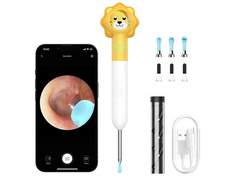 Otoskop z kamerą Xlife Q3 Biało-żółty