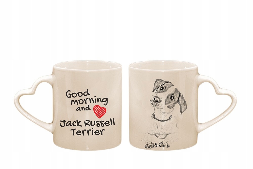 

Jack Russell Terrier Kubek serce z nadrukiem