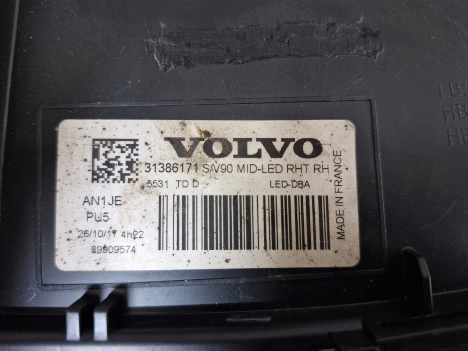 light right Volvo S90 V90 2017 Full Led MID LED