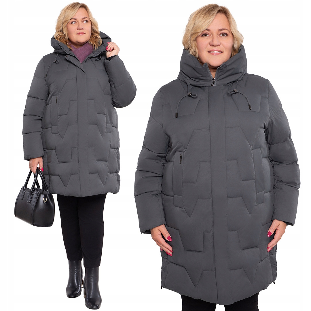 Tmavě šedá bunda velikost 56