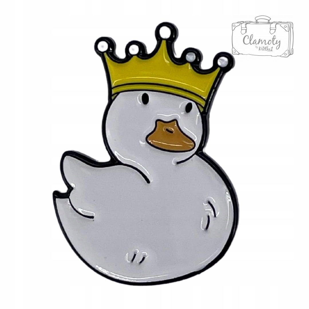 

Przypinka Metalowa Metal Pin Kaczka W Koronie