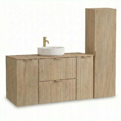 Sada koupelnového nábytku 120 cm Dub Cremona zásuvky dveře umyvadlo Willy