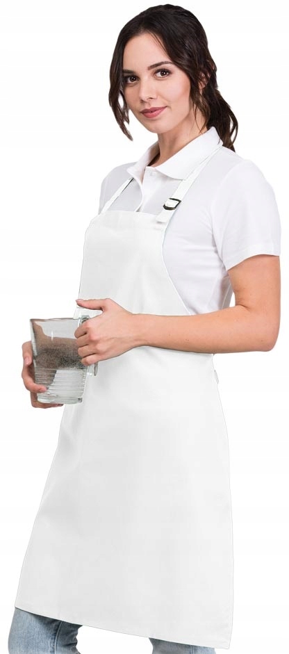 FARTUCH PRZEDNI ZAPASKA KUCHARSKA REIS FPB-CLASSIC BIAŁY