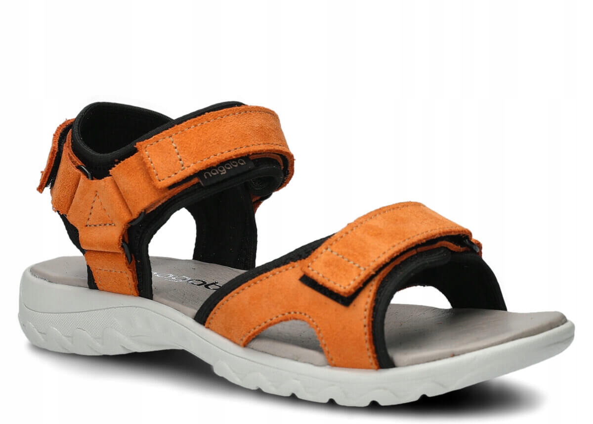 Dámské Sandály Oranžové Nagaba 266 Kožené, Pohodlné, Sportovní