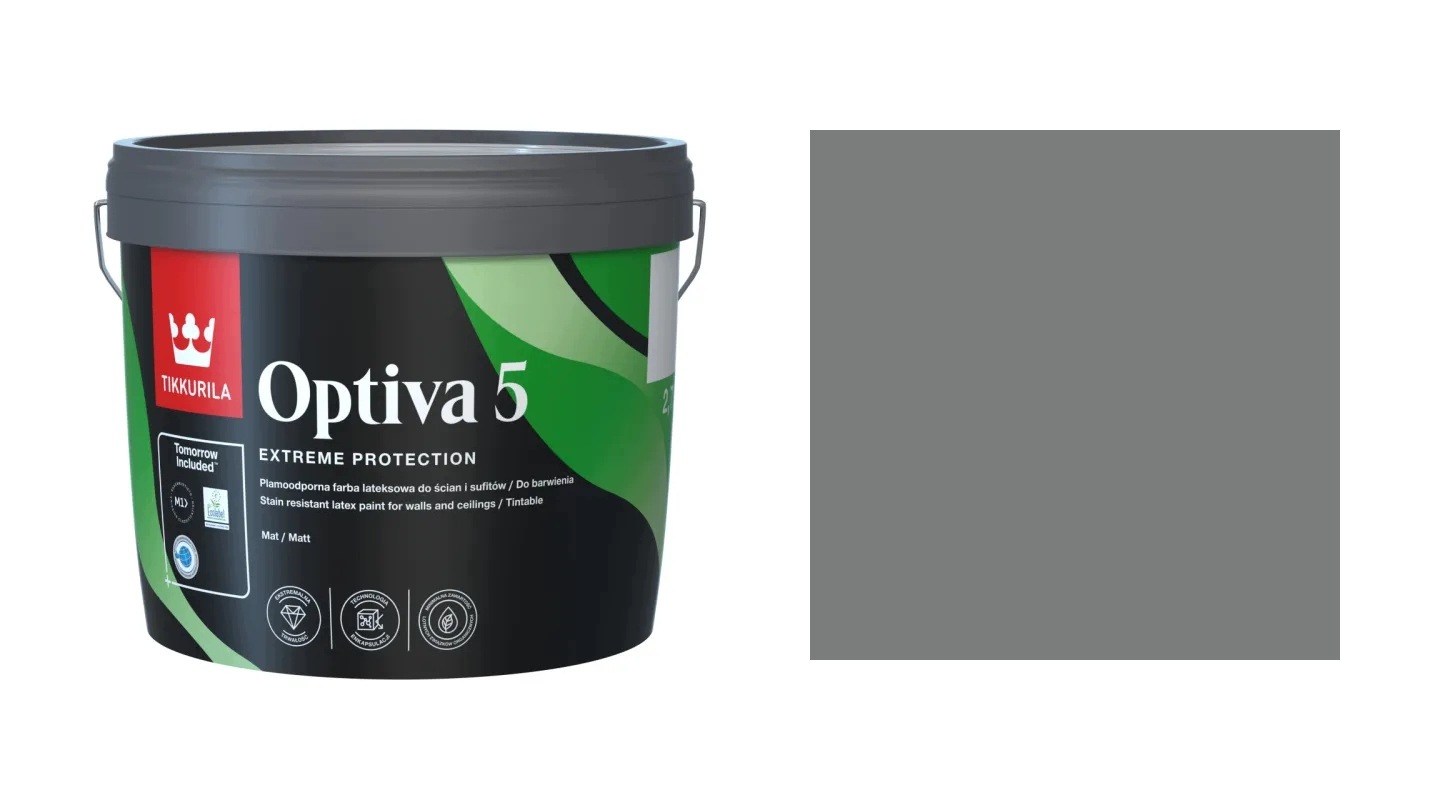 Barva Tikkurila Optiva [5] Matt 2,7L M499 Barva Odolná Proti Skvrnám