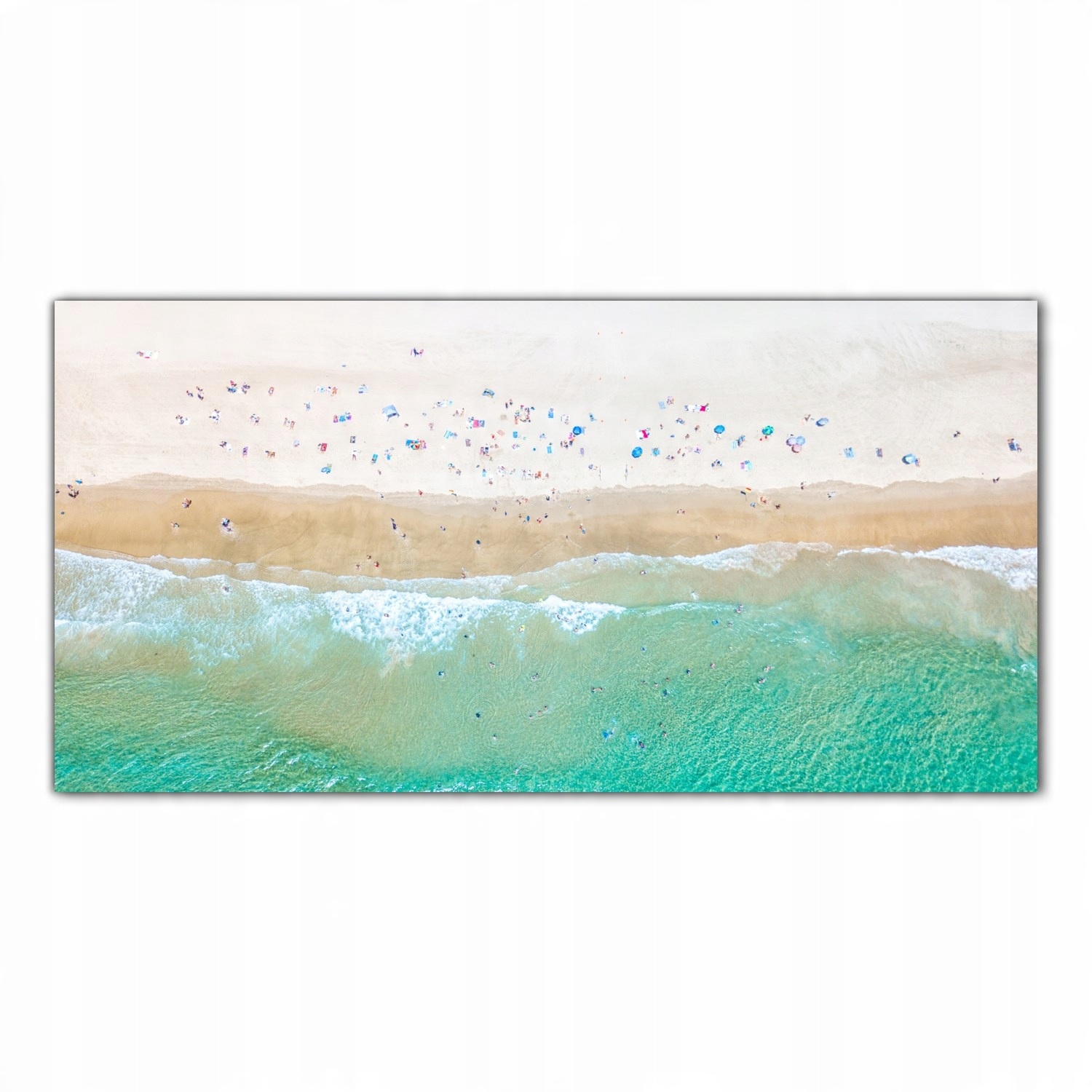 

Obraz Szklany Foto-obraz Ocean Plaża Ludzie 100x50
