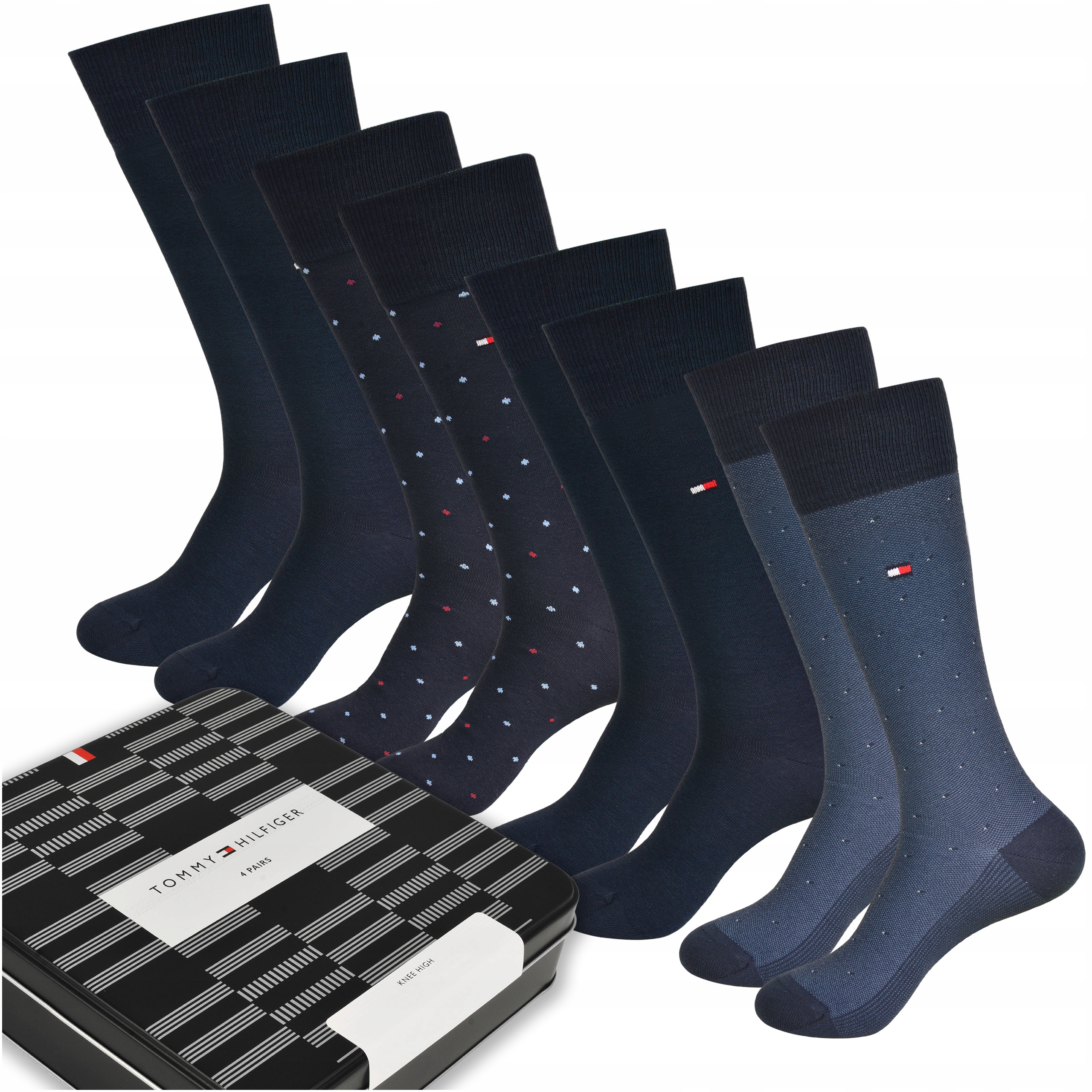 Tommy Hilfiger Pánské Ponožky Sada na Dárek 4 páry Vel 39/42