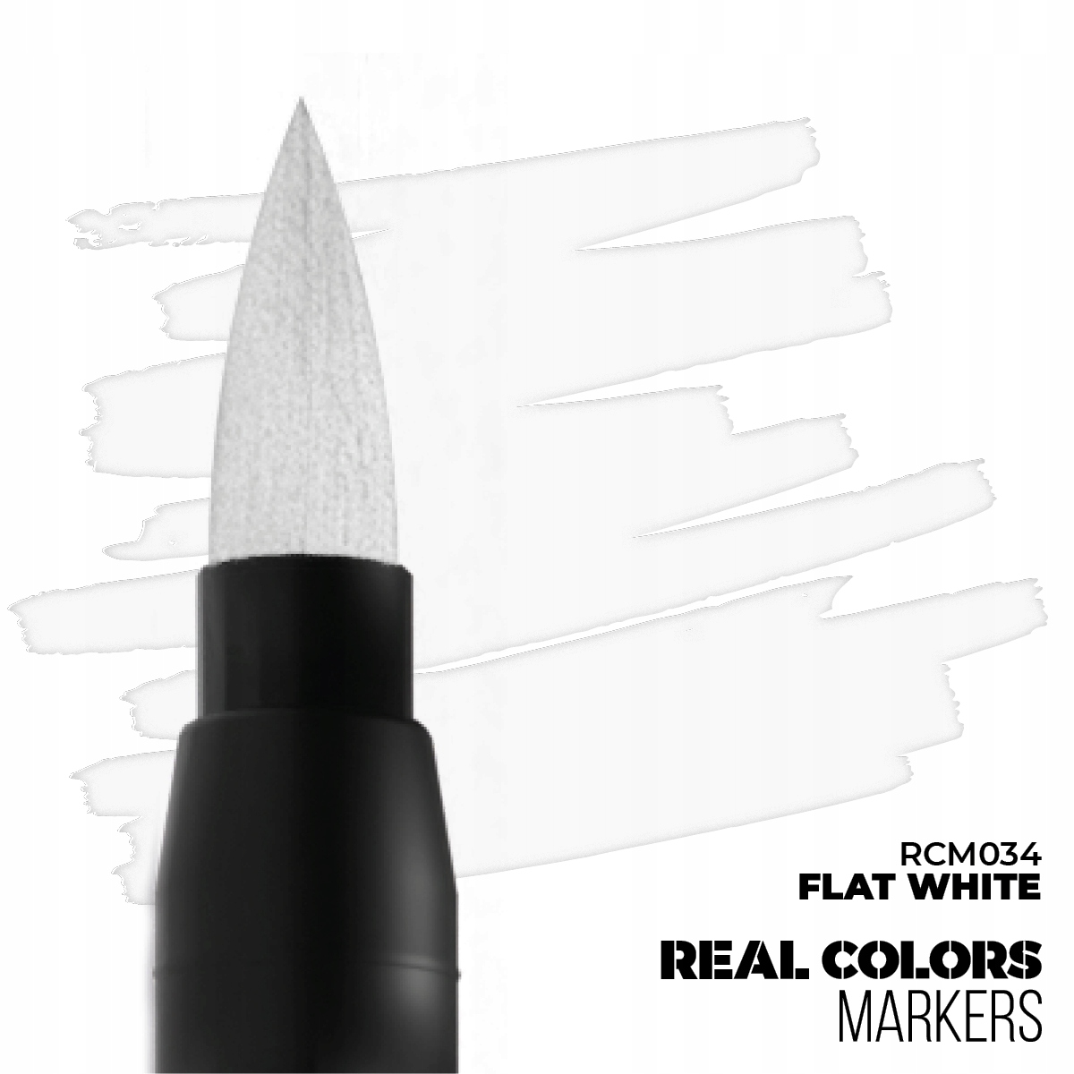 AK Interactive Real Colors Marker RCM034 Flat White akrylowa farba w pisaku Nazwa Ak RCM034 FLAT WHITE - RC MARKER