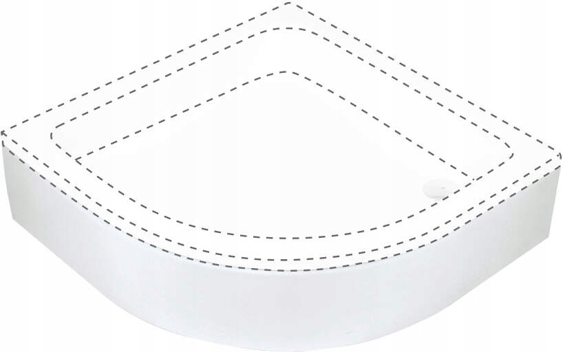 Elegantní Krytka sprchové vaničky půlkruhová 80 cm Moderní design Bílá Akry