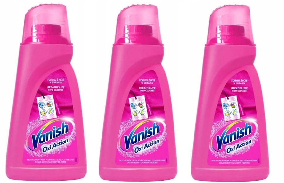 

Vanish, Odplamiacz Różowy, 3 x 1l