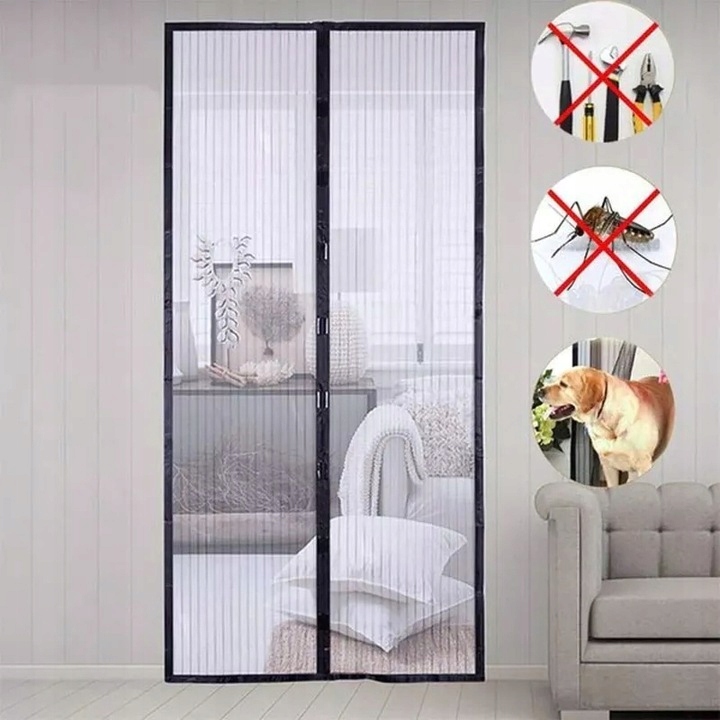 MOSKITIERA NA DRZWI SIATKA BALKONOWA Z MAGNESAMI Maks. szerokość 100 cm