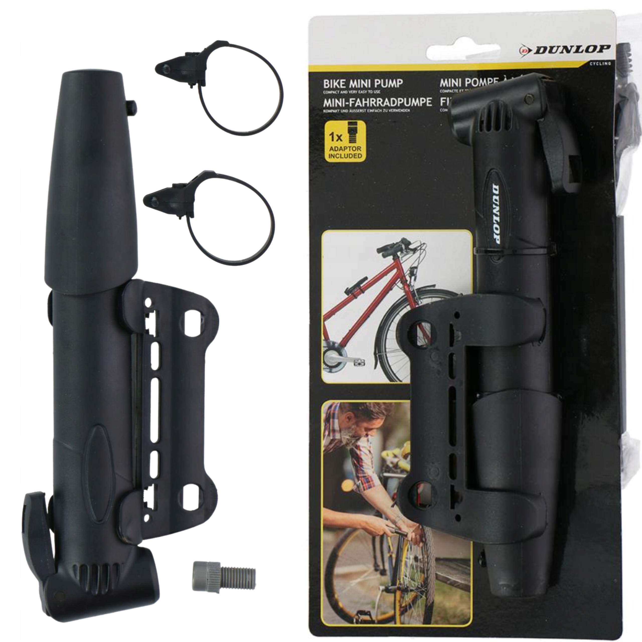 

Mała Ręczna Pompka Rowerowa Uchwyt Poręczna Dunlop